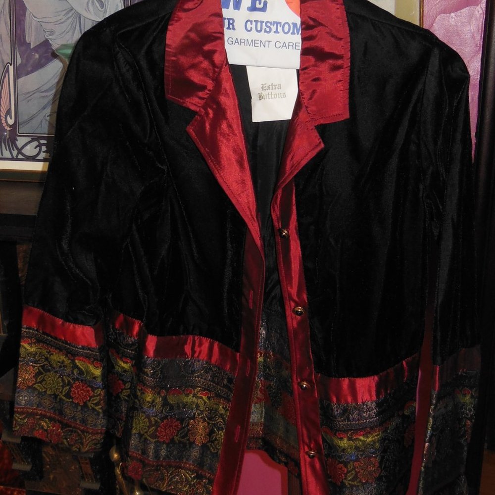 Coldwater Creek Silk and Velvet Blazer / Jacket